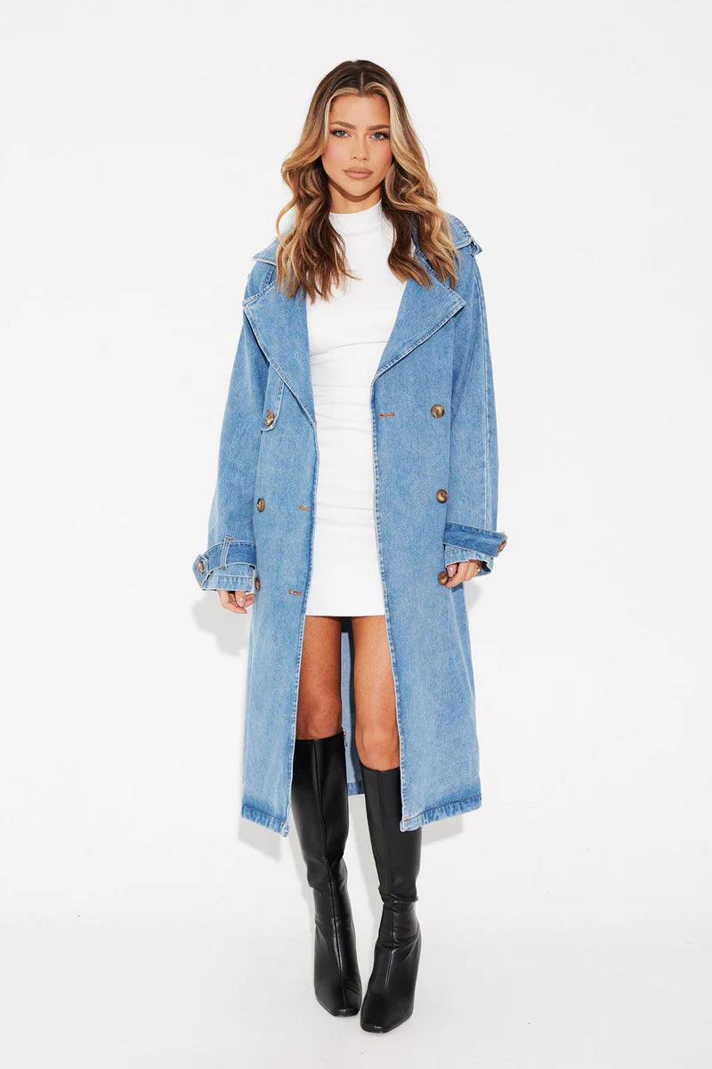 Denim Trench Coat