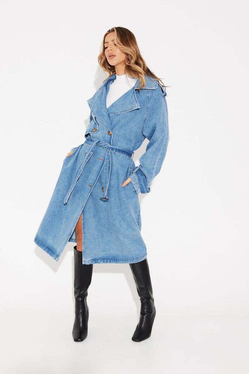 Denim Trench Coat