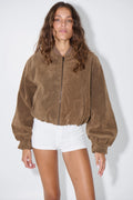 Suede Look Bomber Jacket