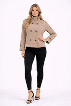 Stand Collar Wool Jacket