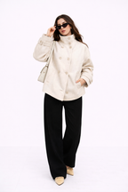 Stand Collar Wool Jacket