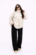 Stand Collar Wool Jacket