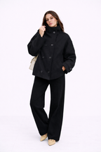 Stand Collar Wool Jacket