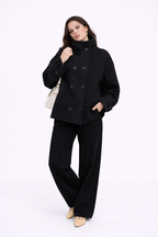 Stand Collar Wool Jacket
