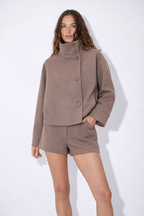 Trench coat high collar