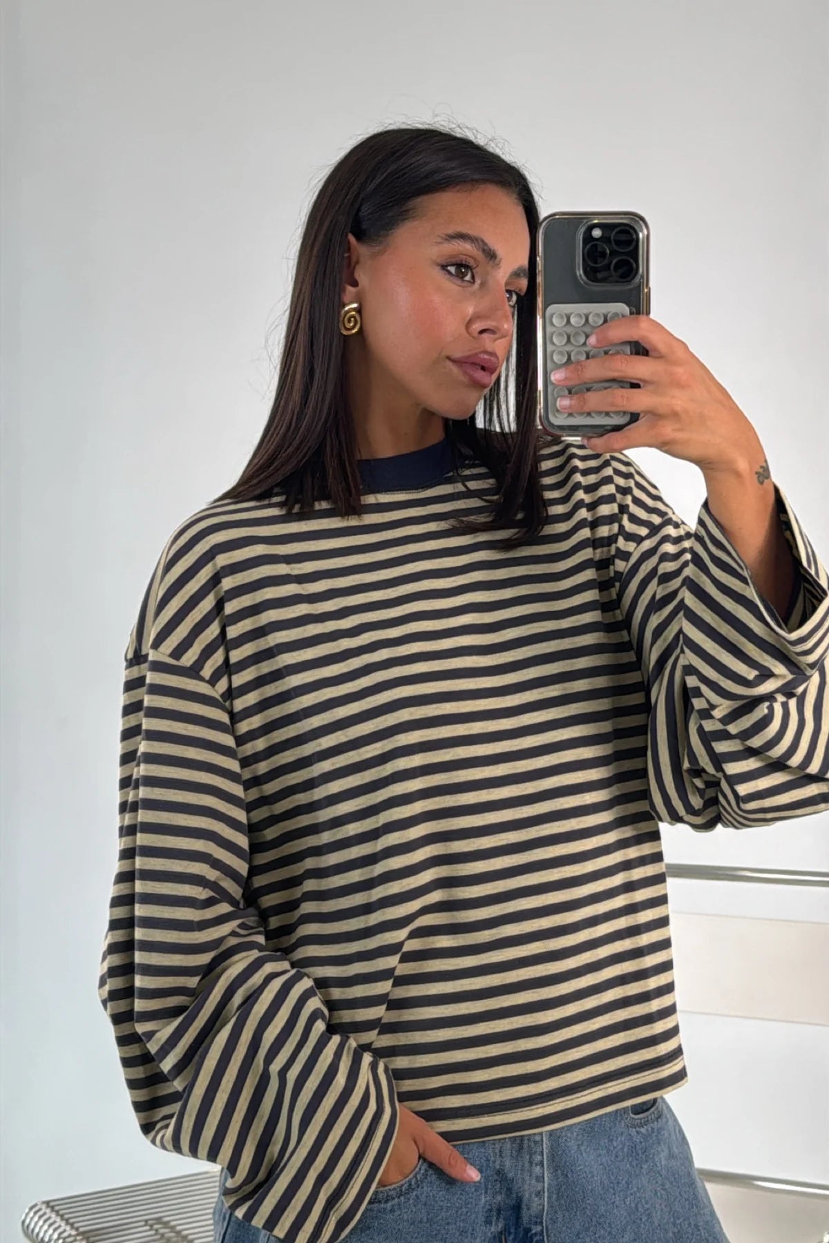 Striped Long Sleeve Top