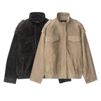 Utility Suede Bomber Jacket