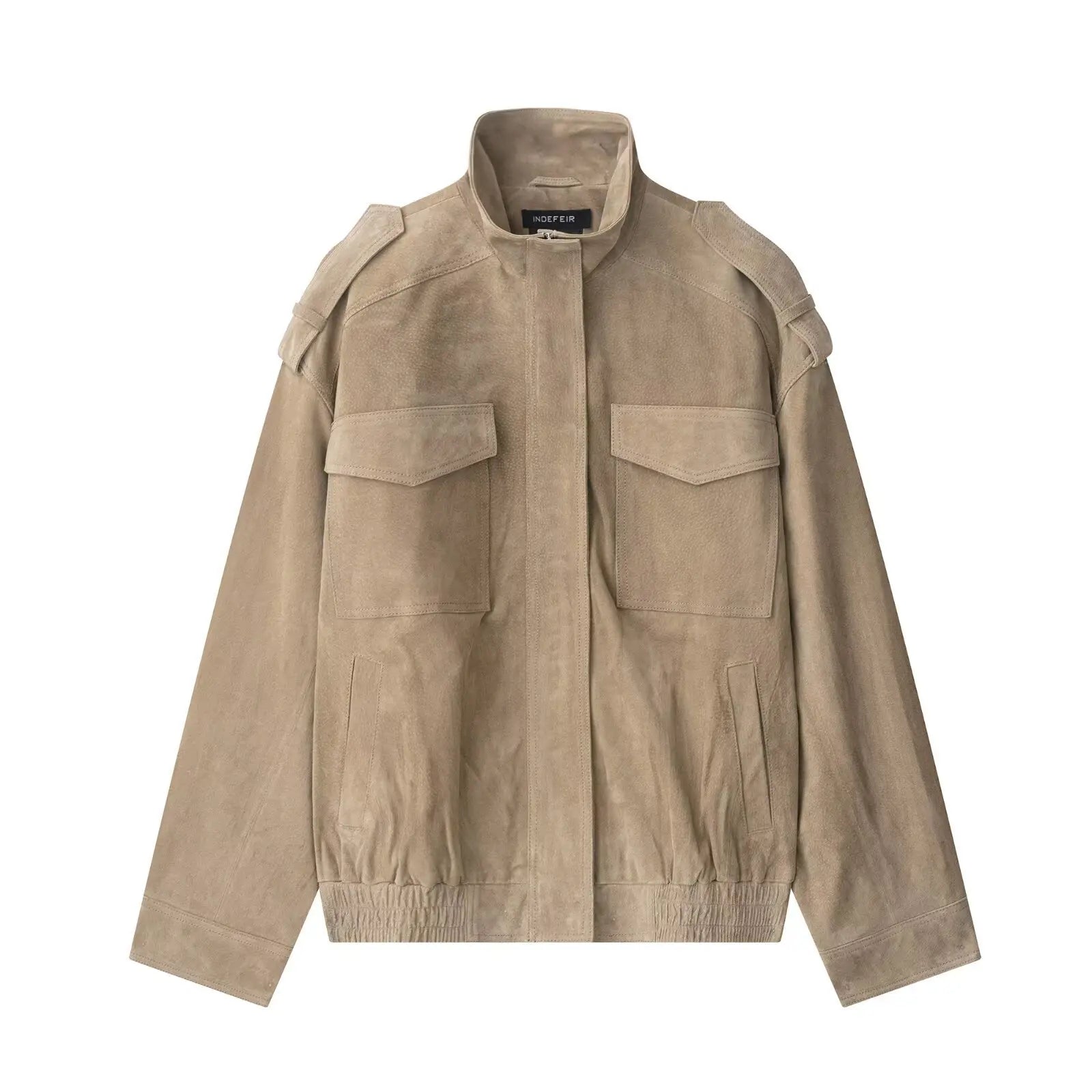 Utility Suede Bomber Jacket