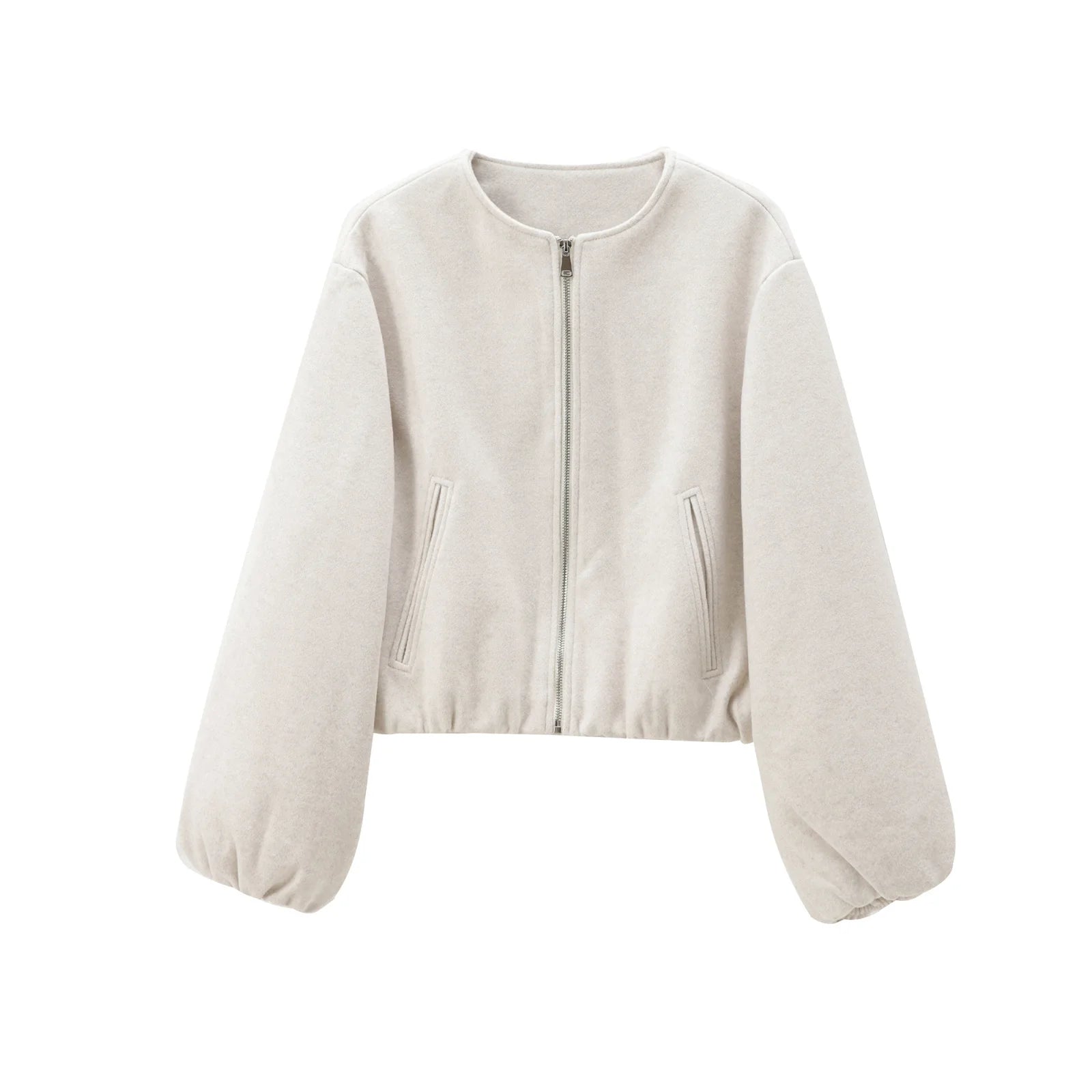 Cropped Bomber Jacket