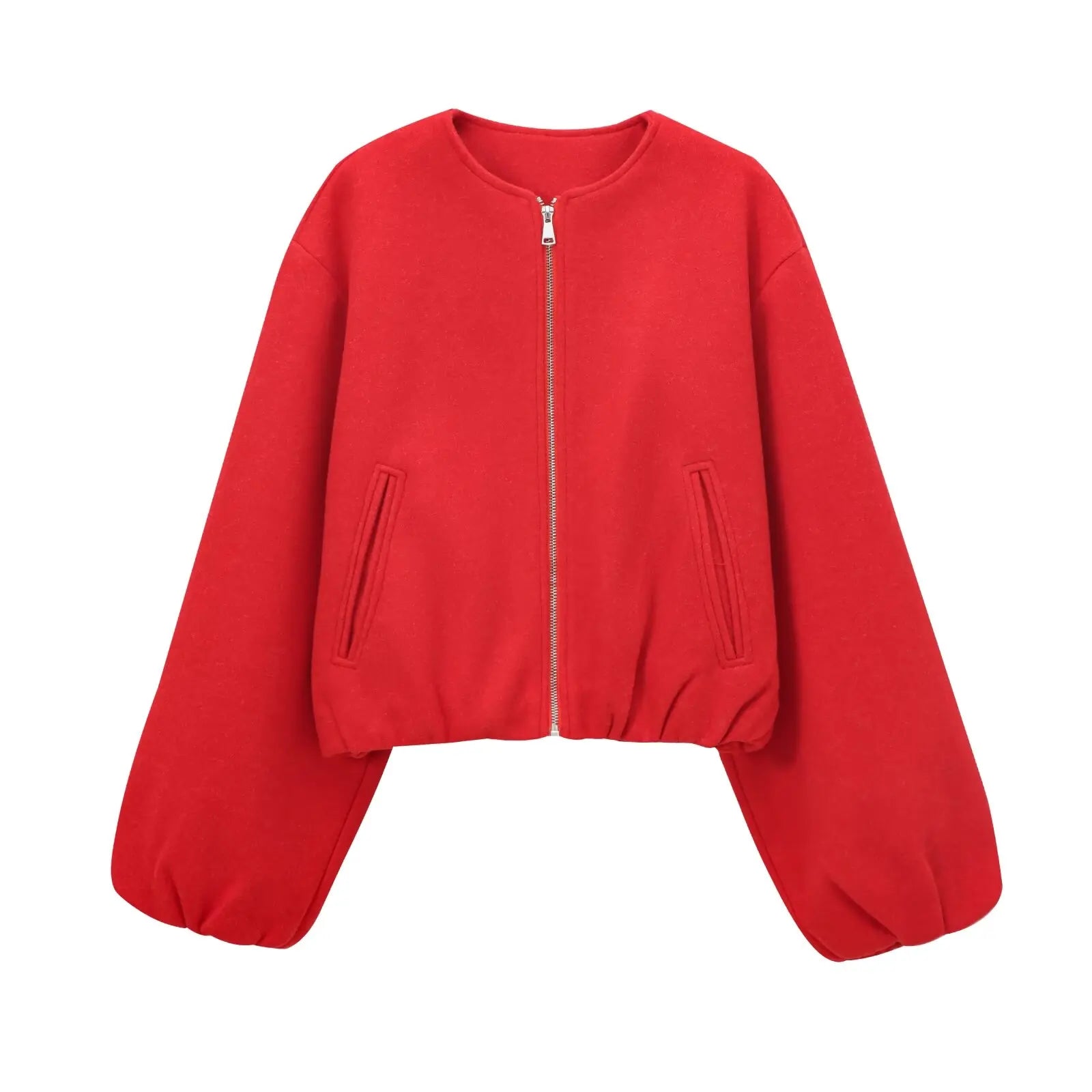 Cropped Bomber Jacket