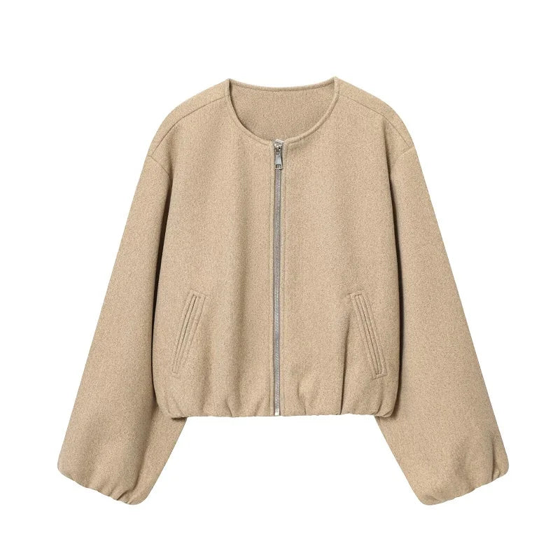 Cropped Bomber Jacket