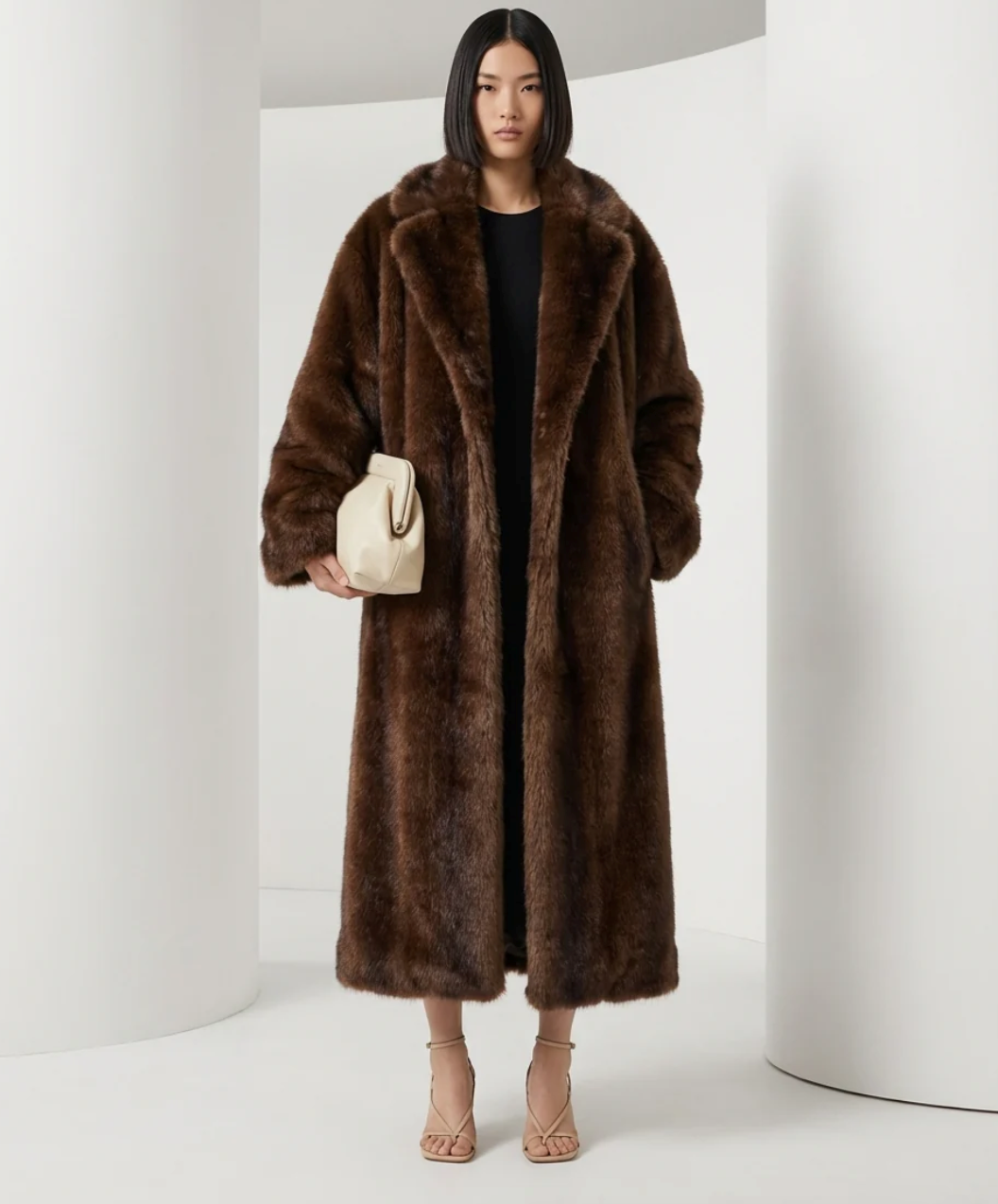 Mirella Longline Faux-Fur