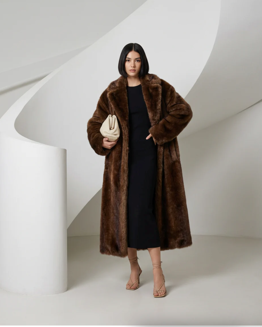 Mirella Longline Faux-Fur