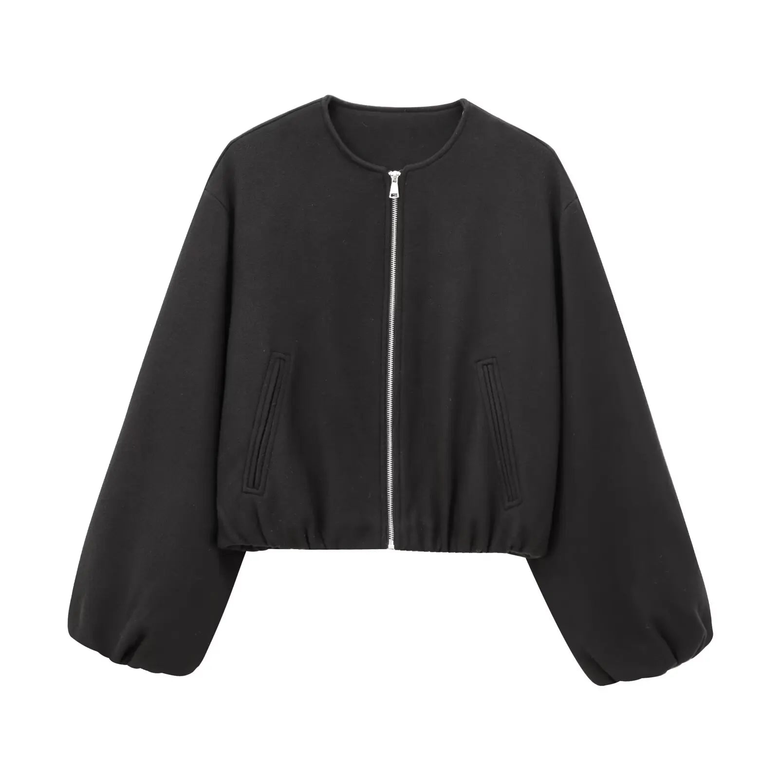 Cropped Bomber Jacket
