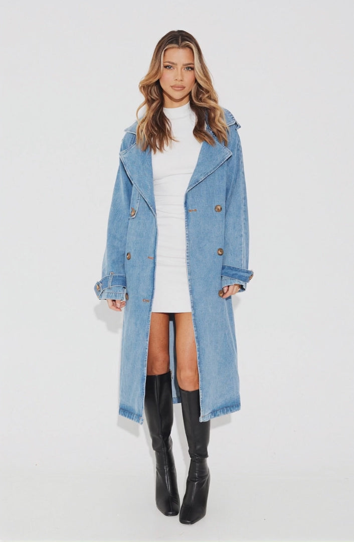 Denim Trench Coat